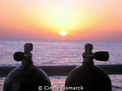 "Air of sunrise"
Sunrise on the way to Thistlegorm's Wreck by Cinzia Bismarck 